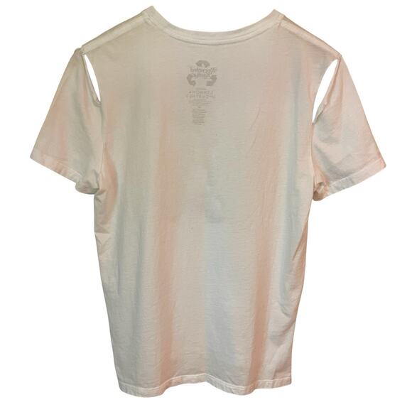 Recycled Karma Can’t Buy Me Love Beatles T-Shirt Women’s Medium Distressed Retro - Picture 2 of 5